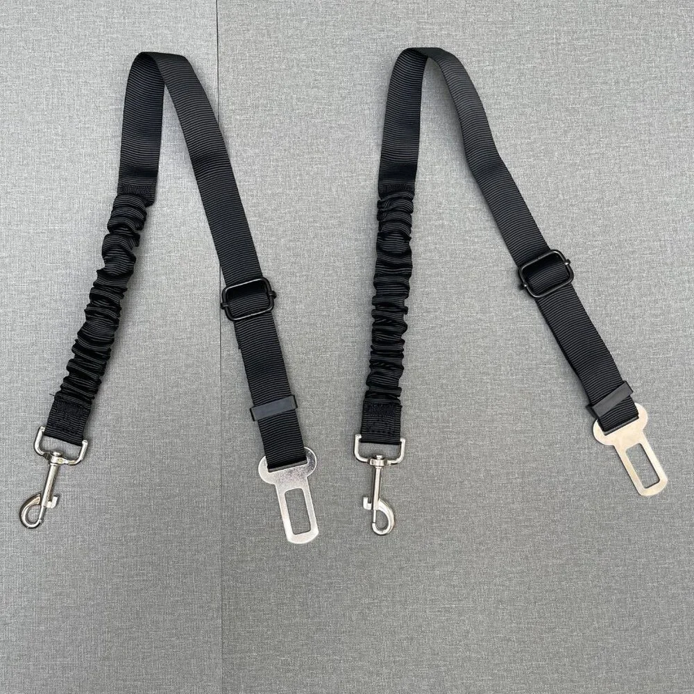 2 Pack ,Dog Seat Belt Leash Pet Seatbelt Car ELASTIC Safety Adjustable Harness